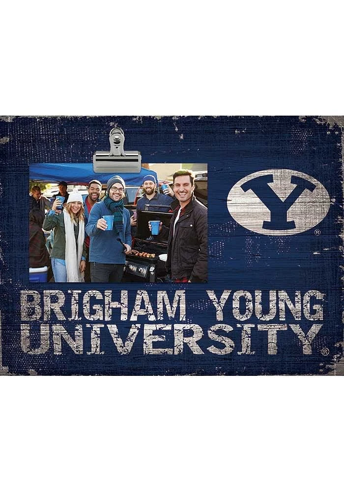BYU Cougars Team Clip Picture Frame - Navy Blue