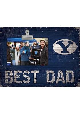 BYU Cougars Best Dad Clip Picture Frame - Navy Blue