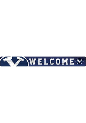 BYU Cougars Welcome Strip Sign - Navy Blue