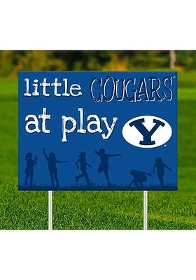 BYU Cougars Little Fans at Play Yard Sign - Navy Blue
