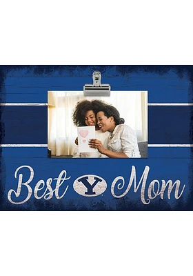 BYU Cougars Best Mom Clip Picture Frame - Navy Blue