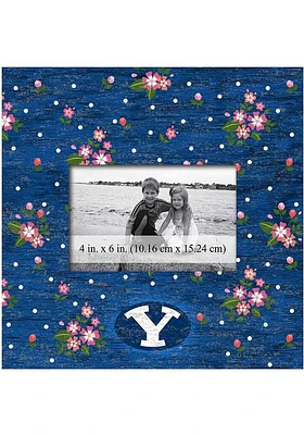 BYU Cougars Floral Picture Frame - Navy Blue