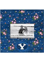 BYU Cougars Floral Picture Frame - Navy Blue