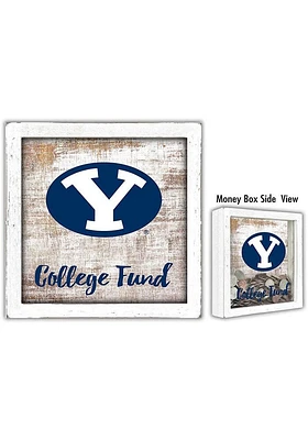 BYU Cougars College Fund Box Sign - Navy Blue