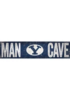 BYU Cougars Man Cave 6x24 Sign - Navy Blue
