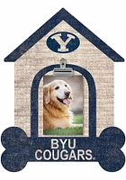 BYU Cougars Dog Bone House Clip Picture Frame - Navy Blue