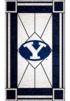 BYU Cougars Stained Glass Sign - Navy Blue