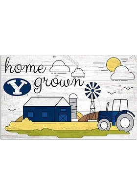 BYU Cougars Home Grown Sign - Navy Blue