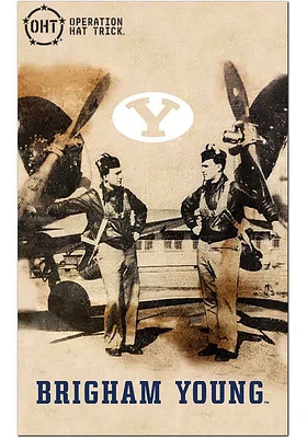 BYU Cougars Twin Pilots Sign - Navy Blue