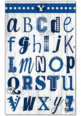 BYU Cougars Alphabet Sign - Navy Blue