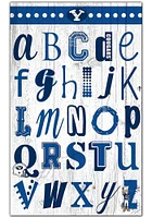 BYU Cougars Alphabet Sign - Navy Blue