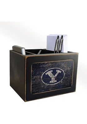 BYU Cougars Distressed Desktop Organizer Desk Accessory
