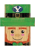 BYU Cougars Leprechaun Head Sign - Navy Blue