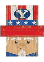 BYU Cougars Patriotic Head Sign - Navy Blue