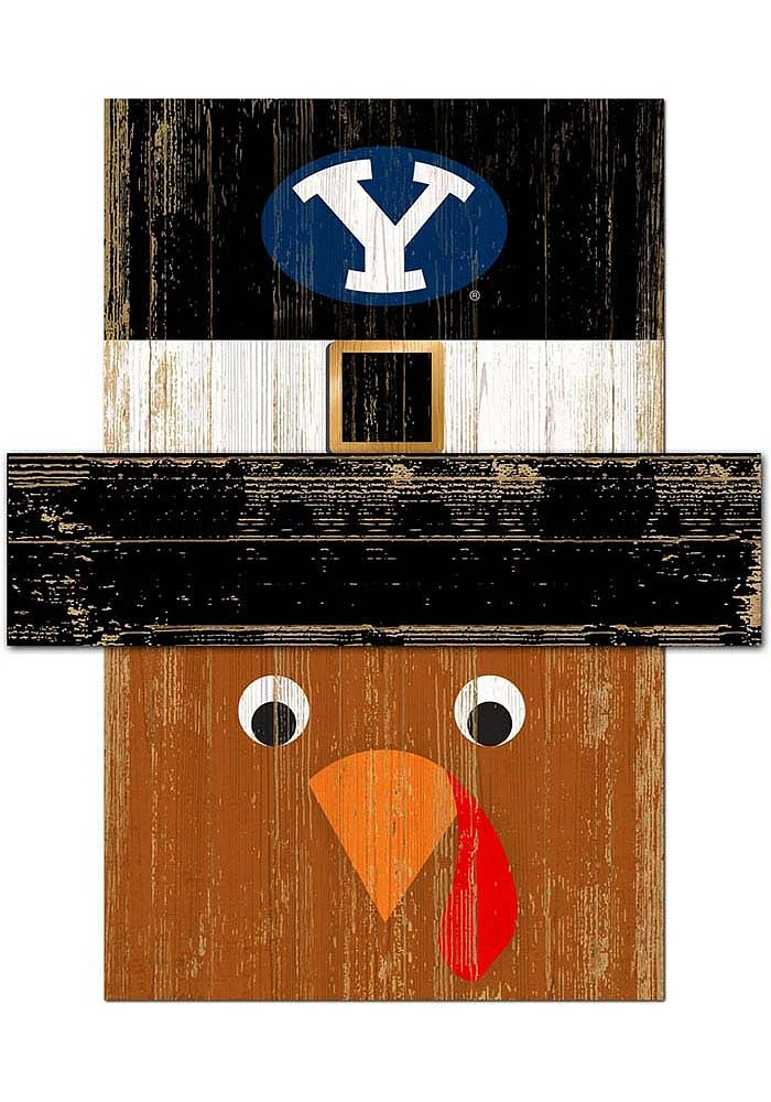 BYU Cougars Turkey Head Sign - Navy Blue