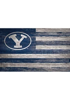 BYU Cougars Distressed Flag Picture Frame - Navy Blue