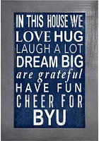 BYU Cougars In This House Picture Frame - Navy Blue
