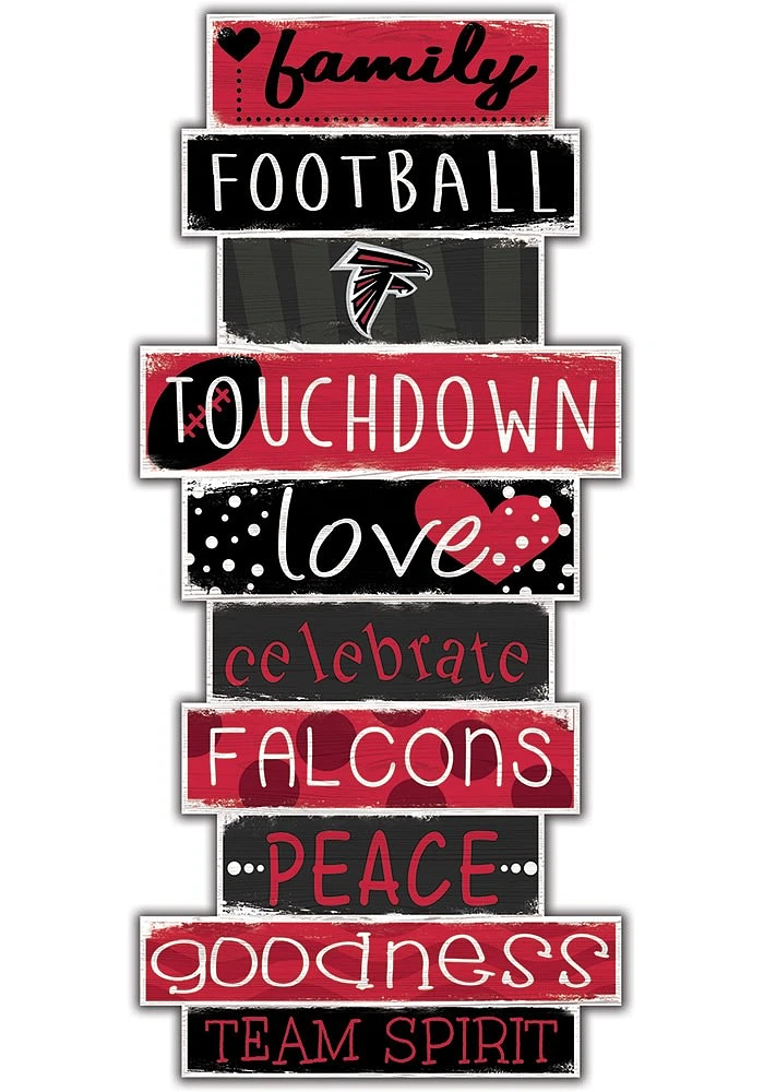 Atlanta Falcons Celebrations Stack 24 Inch Sign - Red