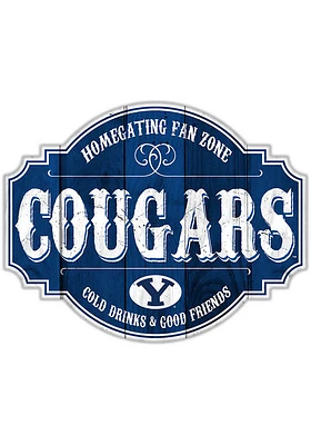 BYU Cougars 24 Inch Homegating Tavern Sign - Navy Blue