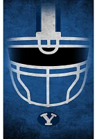 BYU Cougars Ghost Helmet 17x26 Sign - Navy Blue