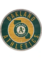 Oakland Athletics 12 in Circle State Sign - Green