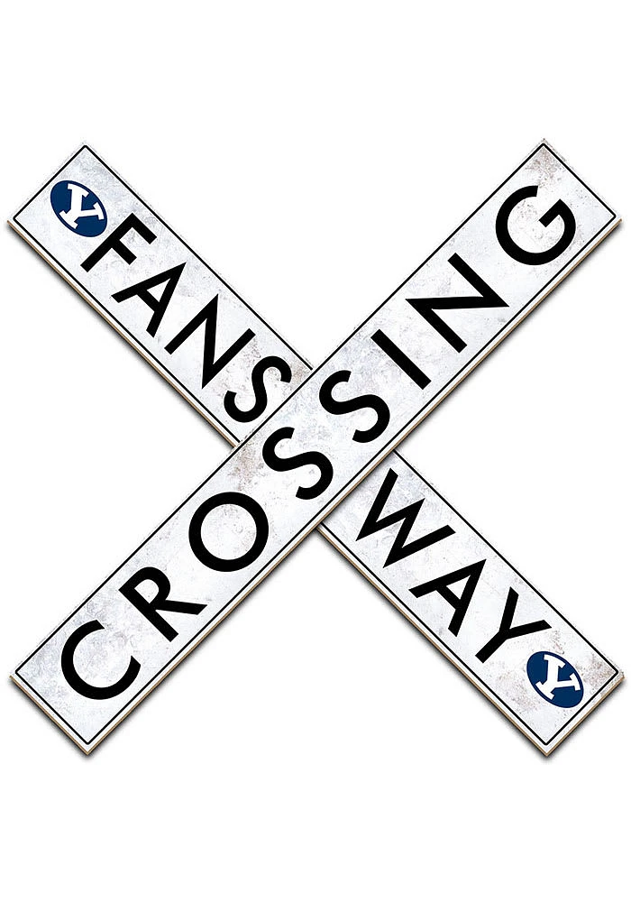 BYU Cougars 48 Inch Fans Way Crossing Wall Art