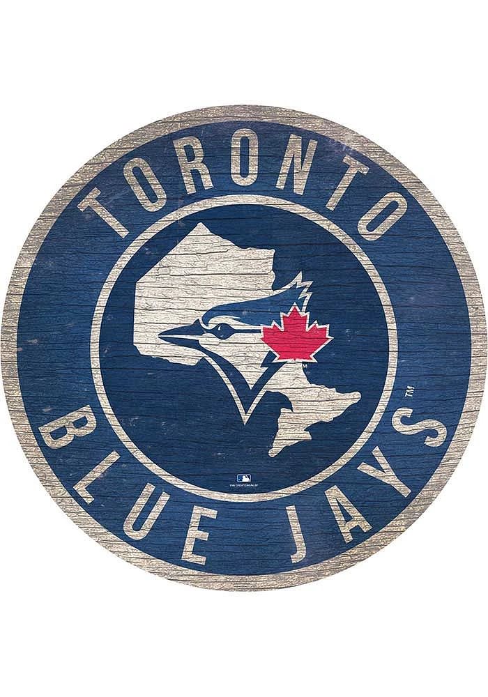 Toronto Blue Jays 12 in Circle State Sign - Blue