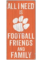 Clemson Tigers Football Friends and Family Sign - Orange