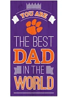 Clemson Tigers Best Dad in the World Sign - Orange
