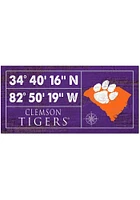 Clemson Tigers Horizontal Coordinate Sign - Orange