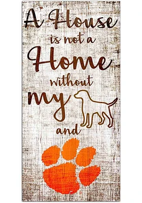 Clemson Tigers A House is not a Home Sign - Orange