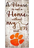 Clemson Tigers A House is not a Home Sign - Orange