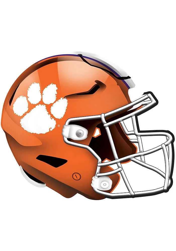 Clemson Tigers 12in Authentic Helmet Sign - Orange
