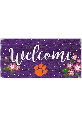Clemson Tigers Welcome Floral Sign - Orange