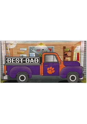 Clemson Tigers Best Dad Truck Sign - Orange