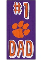 Clemson Tigers Number One Dad Sign - Orange
