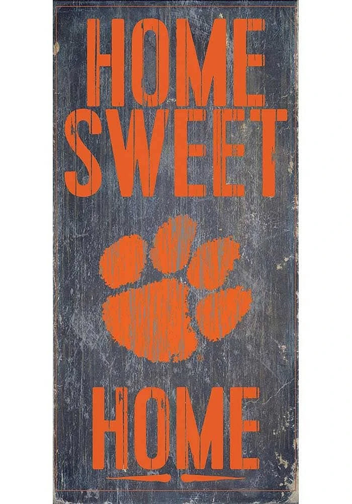 Clemson Tigers Home Sweet Home Sign - Orange