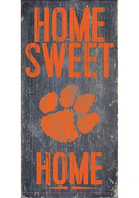 Clemson Tigers Home Sweet Home Sign - Orange