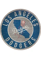 Los Angeles Dodgers 12 in Circle State Sign - Blue