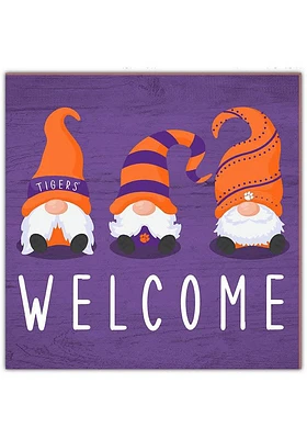 Clemson Tigers Welcome Gnomes Sign - Orange