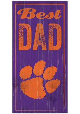 Clemson Tigers Best Dad Sign - Orange
