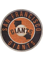 San Francisco Giants 12 in Circle State Sign - Orange