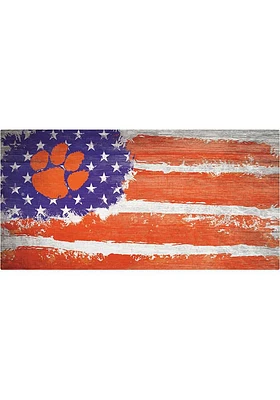 Clemson Tigers Flag 6x12 Sign - Orange