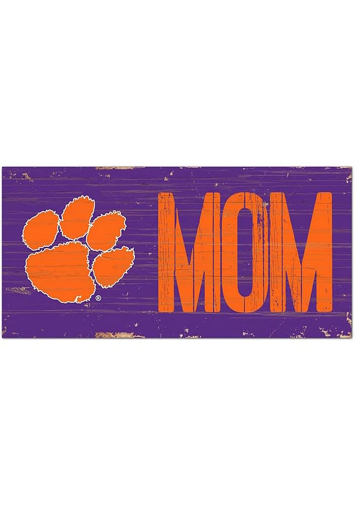 Clemson Tigers MOM Sign - Orange