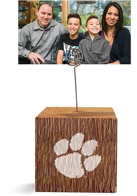 Clemson Tigers Block Spiral Photo Holder Orange Desk Accessory