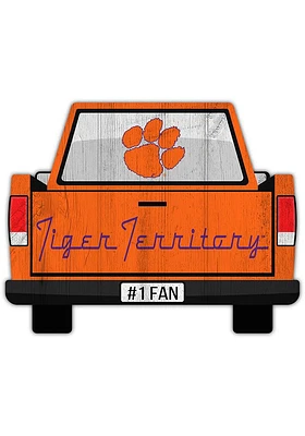 Clemson Tigers Truck Back Cutout Sign - Orange