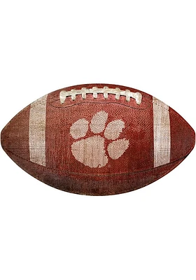 Clemson Tigers Baseball Shaped Sign - Orange