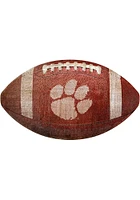 Clemson Tigers Baseball Shaped Sign - Orange