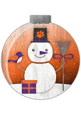 Clemson Tigers Snowglobe 12 Inch Sign - Orange