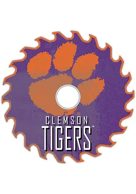 Clemson Tigers Rust Circular Saw Sign - Orange